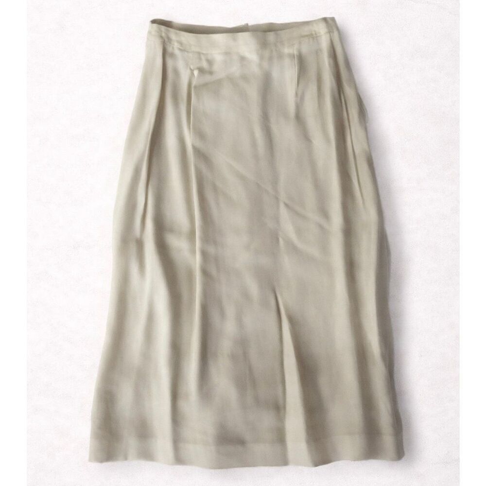 Vintage Krizia White Midi Skirt Size 8 (IT 40) | New With Tags